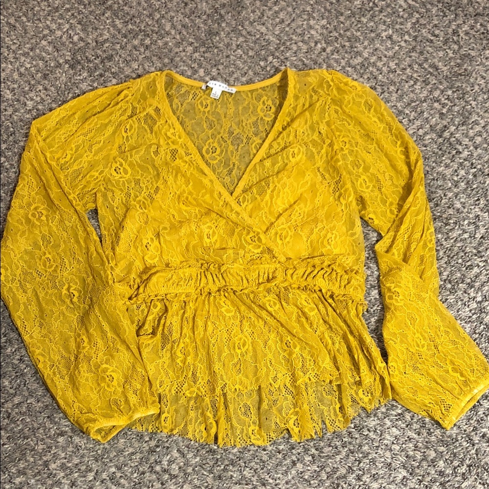 Mustard Lace Blouse